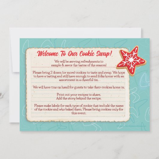 Weihnachtskekse - Einladung 3 (Rückseite)
