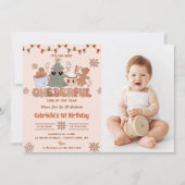 Weihnachtskekse Einzigartiges Geburtstagsparty-Fot Einladung (Vorderseite)