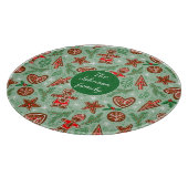 Weihnachtskekse Familiengrün Schneidebrett (Ecke)