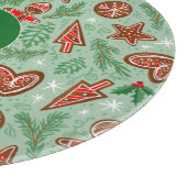 Weihnachtskekse Familiengrün Schneidebrett (Ecke)