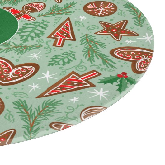 Weihnachtskekse Familiengrün Schneidebrett (Ecke)