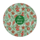 Weihnachtskekse Familiengrün Schneidebrett (Vorderseite)