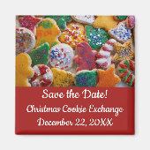 Weihnachtskekse Farbvoller Urlaub Save the Date Magnet (Vorne)