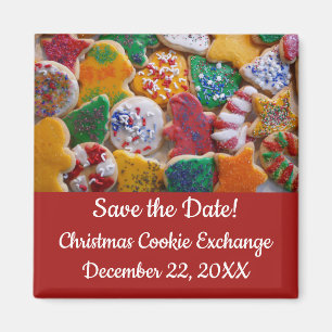 Weihnachtskekse Farbvoller Urlaub Save the Date Magnet