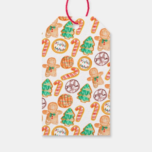 Weihnachtskekse Feiertag Gutes Geschenk Tag Geschenkanhänger (Rückseite)