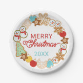 Weihnachtskekse Feiertag Pappteller (Vorderseite)