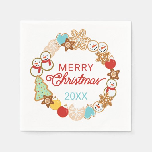 Weihnachtskekse Feiertag Serviette (Vorderseite)