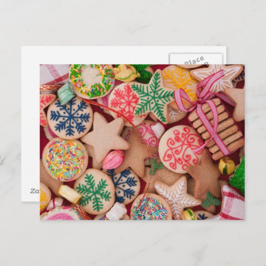 Weihnachtskekse Feiertagspostkarte (Vorne/Hinten)