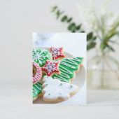 Weihnachtskekse Feiertagspostkarte (Stehend Vorderseite)