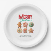 Weihnachtskekse Festive Holiday Backparty Pappteller (Vorderseite)