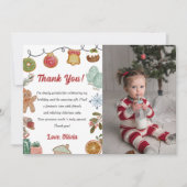 Weihnachtskekse Flat Dankeschön Foto Dankeskarte (Vorderseite)