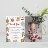 Weihnachtskekse Flat Dankeschön Foto Dankeskarte (Stehend Vorderseite)