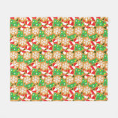 Weihnachtskekse Fleecedecke (Vorderseite (Horizontal))