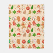 Weihnachtskekse Fleecedecke (Vorderseite)