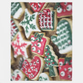 Weihnachtskekse Fleecedecke (Vorderseite)