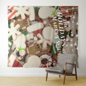 Weihnachtskekse Foto Hintergrund Wandteppich (Beispiel (Horizontal))