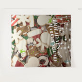 Weihnachtskekse Foto Hintergrund Wandteppich (Vorderseite (Horizontal))