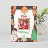 Weihnachtskekse Foto Weihnachtskarte Feiertagskarte (Stehend Vorderseite)