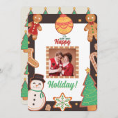 Weihnachtskekse Foto Weihnachtskarte Feiertagskarte (Vorne/Hinten)
