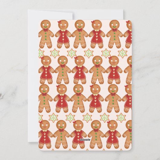 Weihnachtskekse Foto Weihnachtskarte Feiertagskarte (Rückseite)