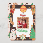 Weihnachtskekse Foto Weihnachtskarte Feiertagskarte (Vorne/Hinten)