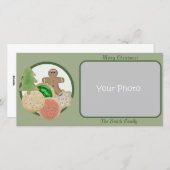 Weihnachtskekse Fotokarte Feiertagskarte (Vorne/Hinten)