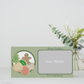 Weihnachtskekse Fotokarte Feiertagskarte (Stehend Vorderseite)