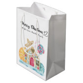 Weihnachtskekse - Frohe Weihnachten Mittlere Geschenktüte (Rückseite Schrägansicht)