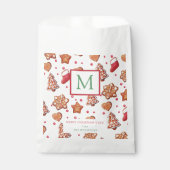 Weihnachtskekse Frohe Weihnachtsmonogramm Geschenktütchen (Vorderseite)