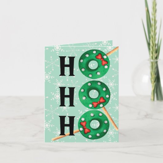 Weihnachtskekse Funny Ho Ho Ho Feiertagskarte (Vorderseite)