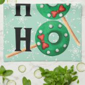 Weihnachtskekse Funny Ho Ho Ho Snowflake Dish Geschirrtuch (Gefaltet)