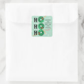Weihnachtskekse Funny Ho Ho Holiday Quadratischer Aufkleber (Tasche)