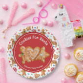 Weihnachtskekse für den Weihnachtsmann Pappteller (Party)