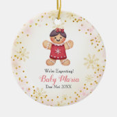 Weihnachtskekse für Mädchen Wir erwarten Eltern Keramik Ornament (Vorne)