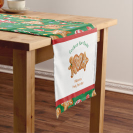 Weihnachtskekse für Santa Green Kurzer Tischläufer