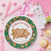 Weihnachtskekse für Santa Green Pappteller (Party)