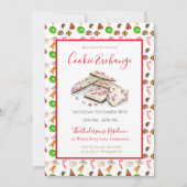 Weihnachtskekse für Wasserfarben tauschen Einladun Einladung (Vorderseite)