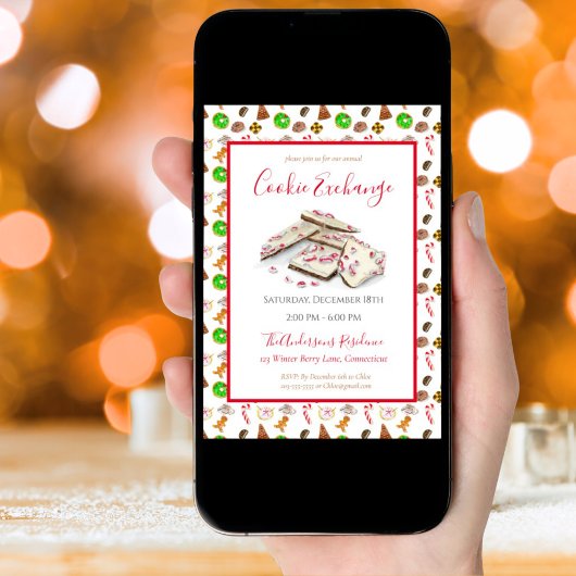 Weihnachtskekse für Wasserfarben tauschen Einladun Einladung