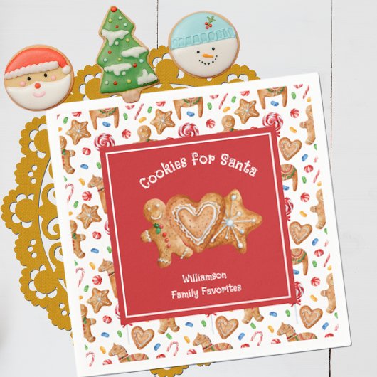 Weihnachtskekse für Weihnachten Serviette