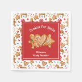 Weihnachtskekse für Weihnachten Serviette (Vorderseite)