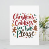 Weihnachtskekse für zwei Bitte Schwangerschaft Wei Ankündigung (Stehend Vorderseite)