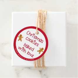 Weihnachtskekse gebacken mit Liebe Lebkuchen Männe Geschenkanhänger