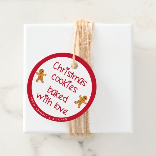 Weihnachtskekse gebacken mit Liebe Lebkuchen Männe Geschenkanhänger (Beispiel)