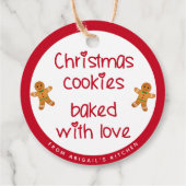 Weihnachtskekse gebacken mit Liebe Lebkuchen Männe Geschenkanhänger (Rückseite)