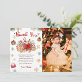 Weihnachtskekse Geburtstag Foto Danke Karte (Stehend Vorderseite)