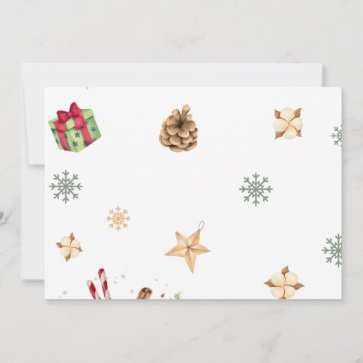 Weihnachtskekse Geburtstag Foto Danke Karte (Rückseite)