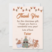 Weihnachtskekse Geburtstagsparty Danke Karte (Vorderseite)