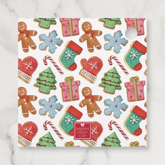 Weihnachtskekse Geschenkanhänger (Rückseite)