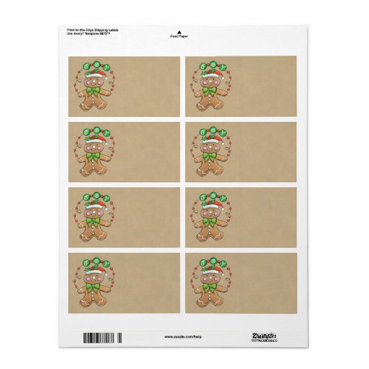 Weihnachtskekse-Geschenketiketten - Große (Vorne)