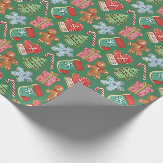 Weihnachtskekse Geschenkpapier (Ecke)